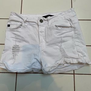Kancan White Jean Shorts